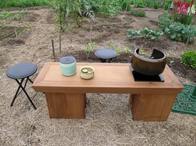 The table for preparing tea