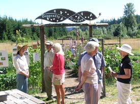 Visitors by the gate