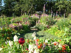 Red Garden Globe