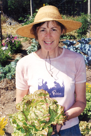 Janice gardening today